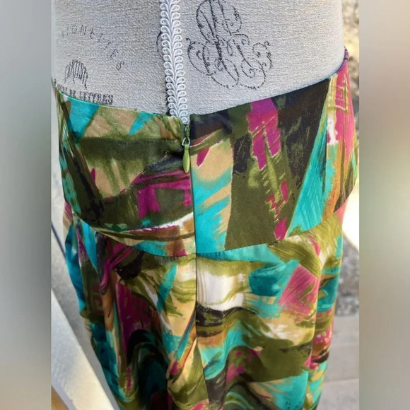 NWT Sunny Leigh skirt silkie abstract print Sz 10 - Picture 4 of 10